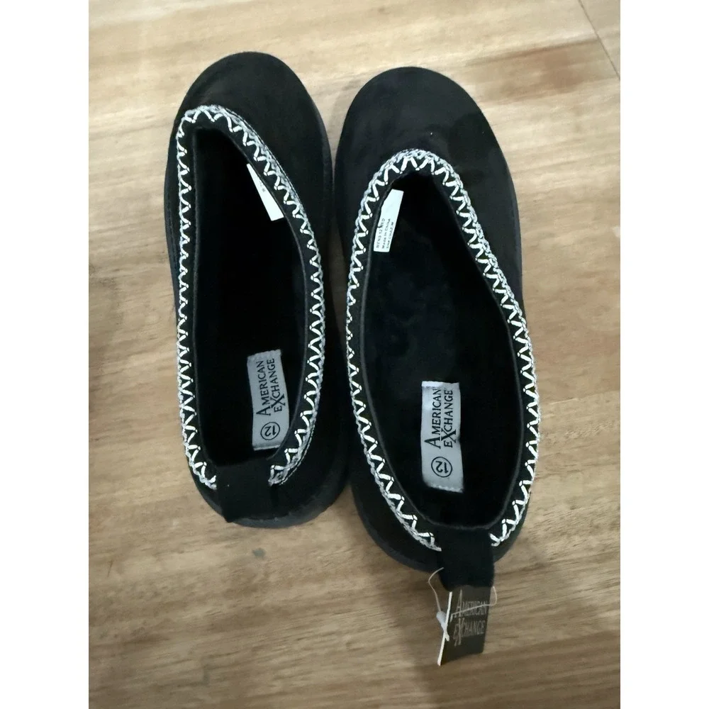 American Exchange Chaz Mens Black Slip On Casual Shoes Size 12 New Slippers Clog